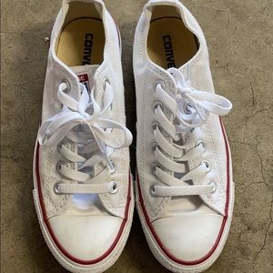 White Converse - 6.5 women